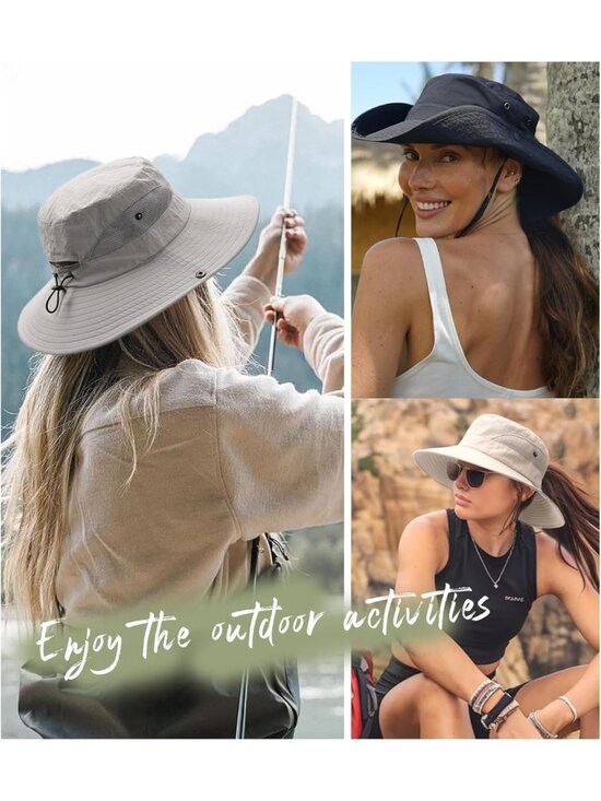 Stylish Wide Brim Sun Hat with Ponytail Hole for Beach, Hiking & Outdoor UPF 80 main image 6
